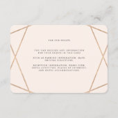 ダイヤモンドモダン宝石の幾何結婚詳細 エンクロージャーカード (裏面)