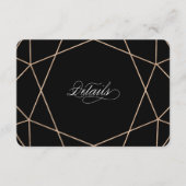 ダイヤモンドモダン宝石の幾何結婚詳細 エンクロージャーカード (正面)