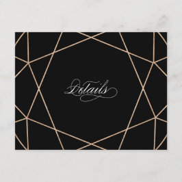 ダイヤモンドモダン宝石の幾何結婚詳細 エンクロージャーカード