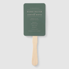 ダイヤモンドモノグラムフローラ常緑結婚式 プログラム ハンドファン