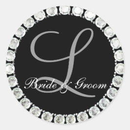 ダイヤモンドモノグラムLカスタマイズ可能シール ラウンドシール