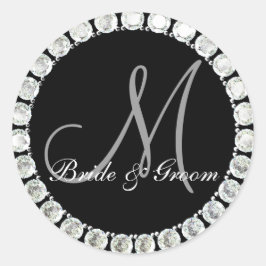 ダイヤモンドモノグラムMカスタマイズ可能シール ラウンドシール