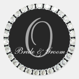 ダイヤモンドモノグラムOカスタマイズ可能シール ラウンドシール