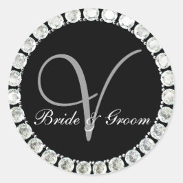 ダイヤモンドモノグラムVカスタマイズ可能シール ラウンドシール