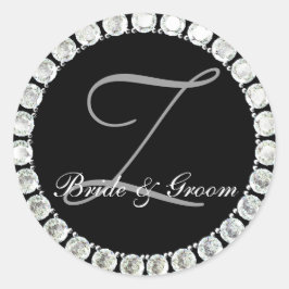 ダイヤモンドモノグラムZカスタマイズ可能シール ラウンドシール