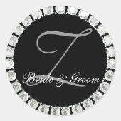 ダイヤモンドモノグラムZカスタマイズ可能シール ラウンドシール (正面)