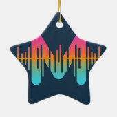 ダイヤモンドライトブラックの背景と音楽 セラミックオーナメント (裏面)