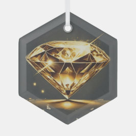 ダイヤモンドライトブラック ガラスオーナメント