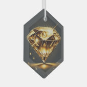 ダイヤモンドライトブラック ガラスオーナメント (正面右)