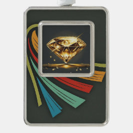 ダイヤモンドライトブラック シルバープレートフレームオーナメント