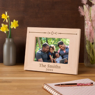 ダイヤモンドラインファミリ名と日付 レーザー彫刻フレーム