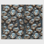 ダイヤモンドラッピング紙は実在ダイヤモンドラグジュアリーに見える ラッピングペーパー (フラット)