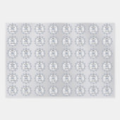 ダイヤモンドラッピング紙。任意の年または大事な行事 ラッピングペーパーシート (正面)