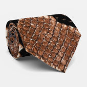 ダイヤモンドラトルズナケのスネークスキン ネクタイ (ロール)