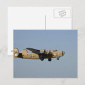 ダイヤモンドリルB-24爆撃機、オシュコシュに着陸 ポストカード (正面/裏面)