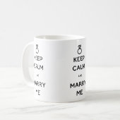 ダイヤモンドリングで私と結婚して Keep Calm コーヒーマグカップ (正面左)