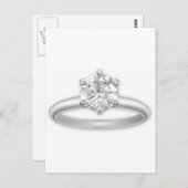 ダイヤモンドリングや輪きらきら光るクリップアート ポストカード (正面/裏面)