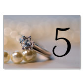ダイヤモンドリングや輪と結婚真珠の表番号 テーブルナンバー (正面)