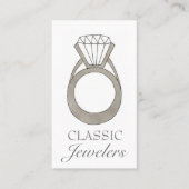 ダイヤモンドリングや輪ジュエリーショップジュエラーファッション スタイリッシュ 名刺 (正面)