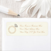 ダイヤモンドリングや輪タイポグラフィ差出人住所ラベル ラベル (インサイチュ)