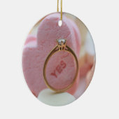 ダイヤモンドリングや輪婚約発表オーナメント セラミックオーナメント (右)