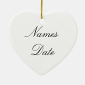 ダイヤモンドリングや輪婚約発表オーナメント セラミックオーナメント (裏面)