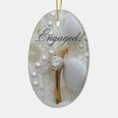 ダイヤモンドリングや輪婚約発表オーナメント セラミックオーナメント (左)