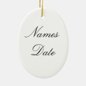 ダイヤモンドリングや輪婚約発表オーナメント セラミックオーナメント (裏面)