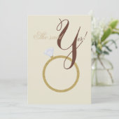 ダイヤモンドリングや輪彼女は言ったYesシャ素朴ワーパーティー 招待状 (スタンド正面)