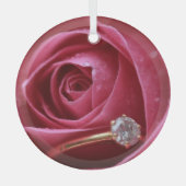 ダイヤモンドリングや輪提案 ガラスオーナメント (正面)