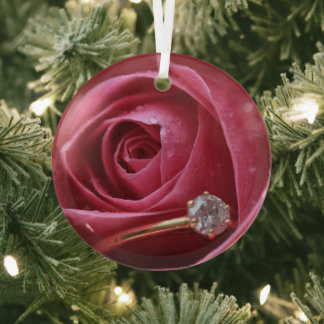 ダイヤモンドリングや輪提案 ガラスオーナメント