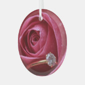 ダイヤモンドリングや輪提案 ガラスオーナメント (正面左)