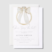 ダイヤモンドリングや輪結び目ブライダルシャワー ベラム紙招待状 (オフセット)