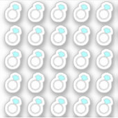 ダイヤモンドリングや輪結婚リマインダーの婚約プランナー シール (正面)