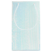 ダイヤモンドリングや輪、ブルーウォーター色の花 スモールペーパーバッグ (裏面)