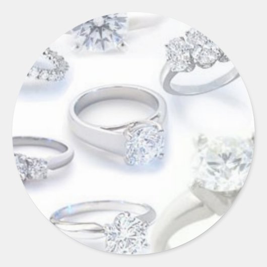 ダイヤモンドリングや輪 ラウンドシール (正面)