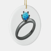 ダイヤモンドリングや輪 – 絵文字 セラミックオーナメント (右)