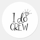 ダイヤモンドリングや輪I Do Crew 結婚's ラウンドシール (正面)