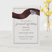 ダイヤモンドリ結婚ボン60周年感謝してい カード (黄色い花)