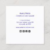 ダイヤモンドロゴハウスキーサービス スクエア名刺 (裏面)