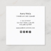 ダイヤモンドロゴハウス清掃サービス スクエア名刺 (裏面)