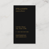 ダイヤモンドロゴ|黒と金ゴールド 名刺 (裏面)