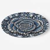 ダイヤモンドローズ＆デニムグリーム スイート16 バースデーパーティー ペーパープレート (アングル)