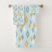 ダイヤモンド中世紀原子モダンパターン バスタオルセット (インサイチュ)