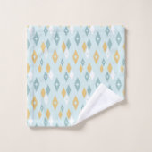 ダイヤモンド中世紀原子モダンパターン バスタオルセット (ウォッシュタオル)