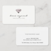 ダイヤモンド付きシックプロフェッショナル名刺 名刺 (正面/裏面)