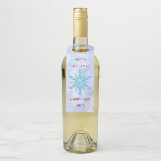 ダイヤモンド付きブルースノーフレーク ボトルネックタグ (ボトル)