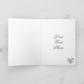 ダイヤモンド付きメタリックシルバーグレーハート カード (内部)