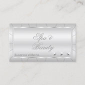 ダイヤモンド付きライトシルバーとフォトラグジュアリー 名刺 (正面)