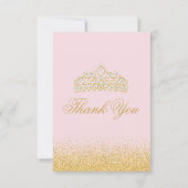 ダイヤモンド及び金グリッターのサンキューカード サンキューカード (裏面)